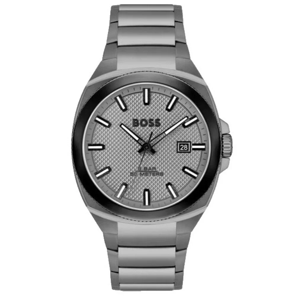 HUGO BOSS WALKER 1514137 GREY DIAL & BRACELET QUARTZ 41MM MENS WATCH